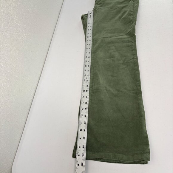 J McLaughlin Pants Womens Size 10 Green Velvet Cotton Stretch Straight Leg Jeans - Picture 11 of 12